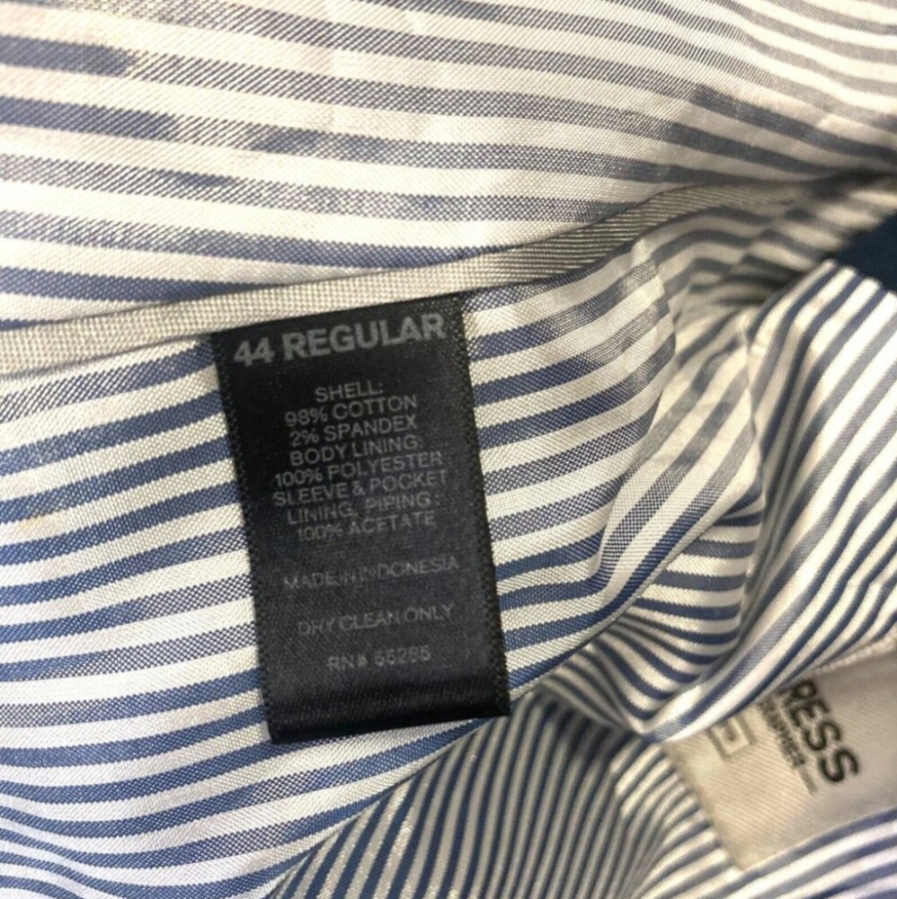 Express Double Breasted Blazer 44R Fitted/Slim - Picture 4 of 5